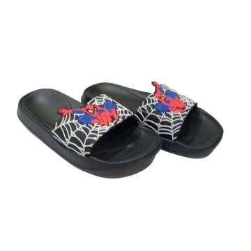 Baby Slider Sandals Black Spider Man Design