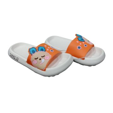 Baby Slider Sandals White and Orange