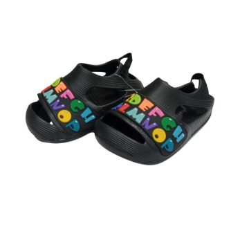 Baby Slider Sandals with Back Strap Black